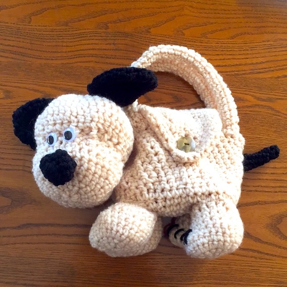 Hand Crafted Other - Hand Crafted Adorable Crocheted Puppy Dog  Purse